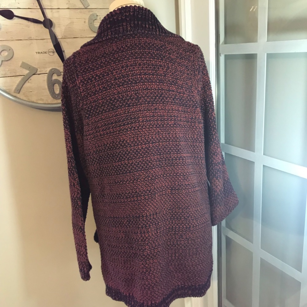 Orvis 100% cotton pockets marled cardigan sweater - Picture 9 of 16